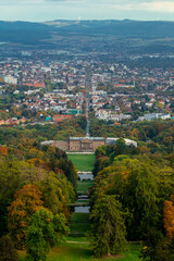Fototapeta na wymiar Herbstspaziergang durch den wunderschönen Bergpark Kassel Wilhelmshöhe - Hessen - Deutschland