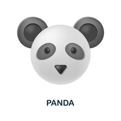 Panda icon. 3d illustration from animal head collection. Creative Panda 3d icon for web design, templates, infographics and more © Mariia