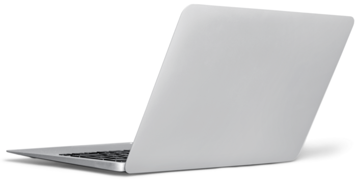 Laptop computer pc on white background
