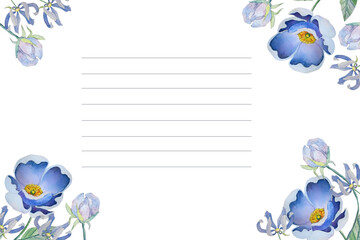 plant, vector, tree, leaves, floral, flower, illustration, cardflowers frame