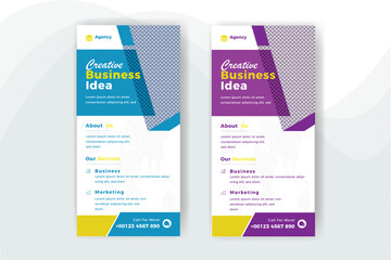 Creative digital marketing agency business rack card or dl flyer template design