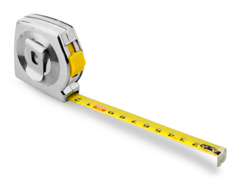 Tape measure isolated on white