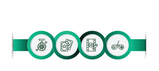 editable thin line icons with infographic template. infographic for concept. included ,