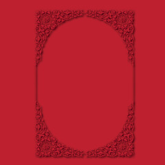 Frame, in the style of an ornament, Vector illustration eps 10, Art.