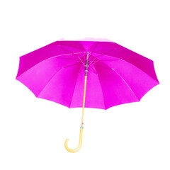 Modern violet umbrella isolated on transparent.