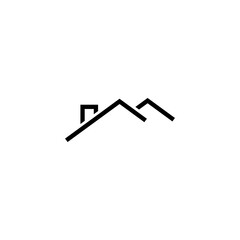 Home roof line icon