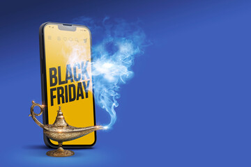 Black Friday sale and genie's lamp