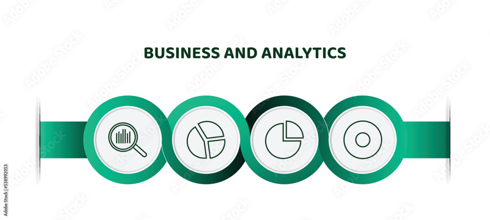 Poster editable thin line icons with infographic template. infographic for business and analytics concept. 