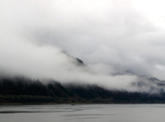 Foggy view of Juneau