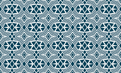 Vector pattern repeating stripped polygonal geometric, triangle shape on white background. blue diagonal symmetry shapes. abstract modern pattern stripes lines