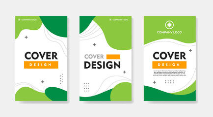 Green cover design for company book cover flyer banner ect