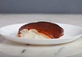 Turkish Burned Milk Pudding (Kazandibi) Dessert