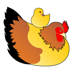 hen and chicken
