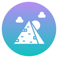 PYRAMID red line icon,linear,outline,graphic,illustration