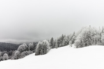 Krajobraz zimowy w górach - obrazy, fototapety, plakaty