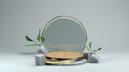 3D Podium with background for product display