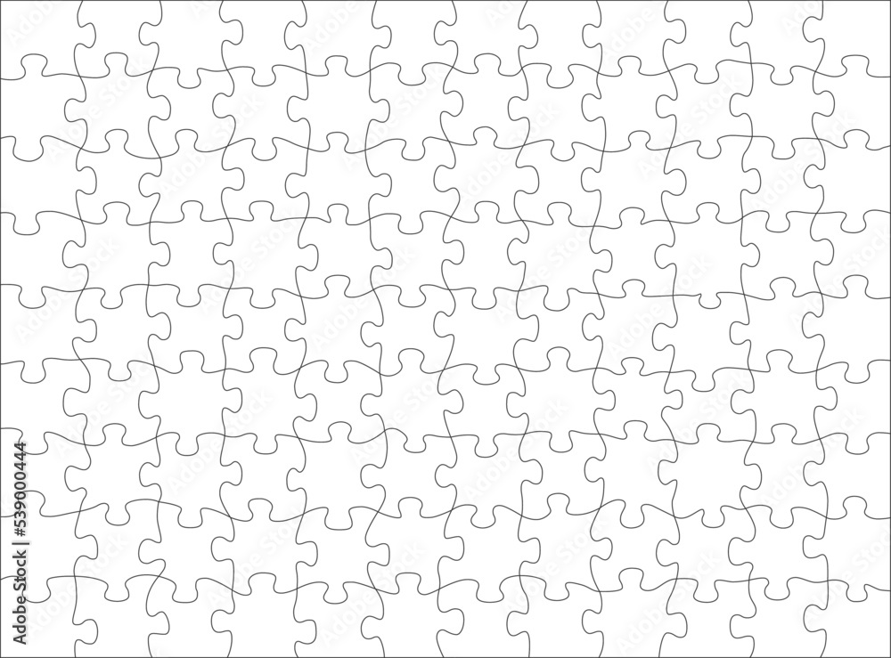 Wall mural jigsaw puzzle template. picture parts matching game empty wallpaper or texture, intellectual challen