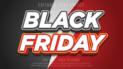 Black friday editable text effect	