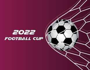 football in goal net vector illustration