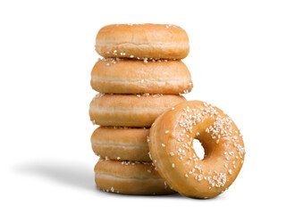 Donuts isolated on white background