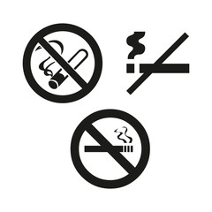 No smoking sign on white background