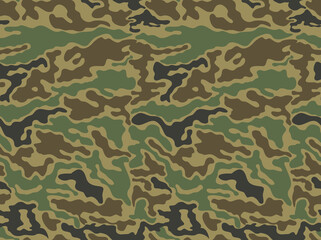 Army camouflage pattern vector texture seamless modern background for clothing print, fabric.