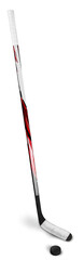 Ice Hockey Stick and Puck, Isolated on Transparent Background