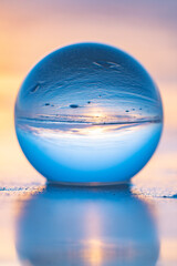 crystal ball on water