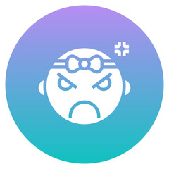 ANGRY flat icon,linear,outline,graphic,illustration