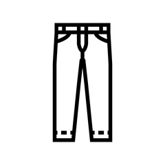 denim pants for men line icon vector. denim pants for men sign. isolated contour symbol black illustration