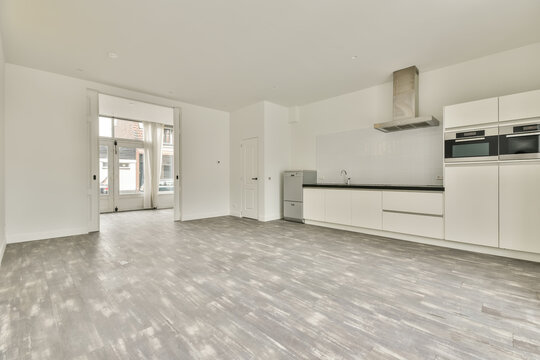 Empty kitchen room of a modern flat