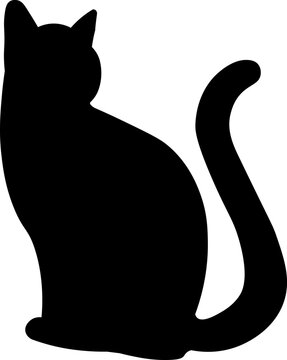 Black And White Cat Silhouette