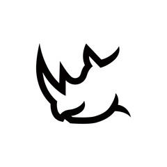 Rhino Head Logo Design Vector