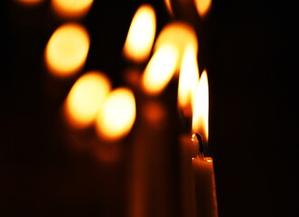 candles in the church