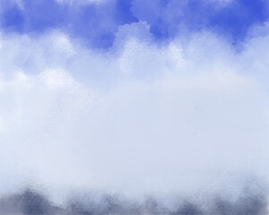 Watercolor blue winter vector background