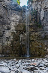 Fototapeta na wymiar huge free falling waterfalls in the outdoors