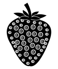 Black and white strawberry vector art design.Best graphic resources illustration. vector graphic design for icons and symbols and logo designing and stationery and print media purpose and etc.