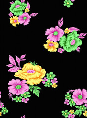 textile flower bunch beautiful color