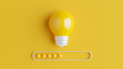 Light bulbs icon set isolated on gray background. transparent glass light bulb. Creativity and innovation ideas concept. business success, innovation, great idea and individuality concepts. 3d render.