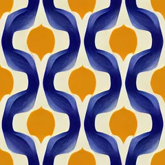 Papier peint Portugal carreaux de céramique Decorative Mediterranean patterns in monochrome blue. Ready to assemble tiles, patterns, decorations, design, borders, graphic design and more! Isolated on white background.