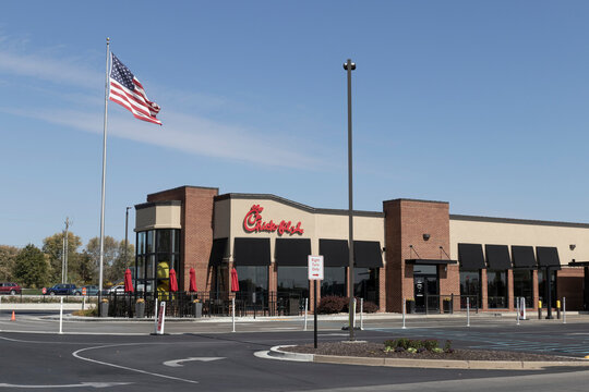 Chick-fil-A chicken restaurant. Despite ongoing controversy, Chick-fil-A is wildly popular.