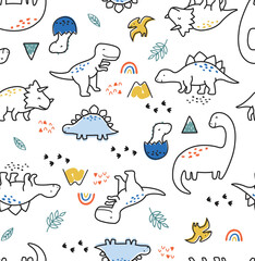 Cute dinosaur friends