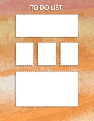 to do list with watercolor background