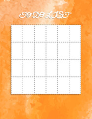Obraz premium to do list with watercolor background