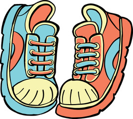 pair of sneakers in different colors