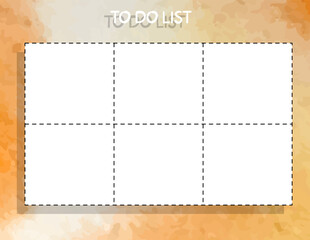 Fototapeta premium to do list with watercolor background