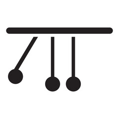 Naklejka premium pendulum icon vector design template in black color isolated sign on white background