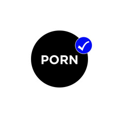 Porn allow vector icon. Porn allow icon.