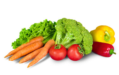 Excellent fresh vegetables,isolated on white with clipping path