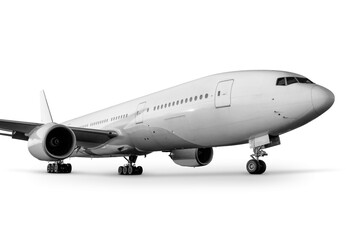 Fototapeta na wymiar Wide body passenger airliner isolated on white background